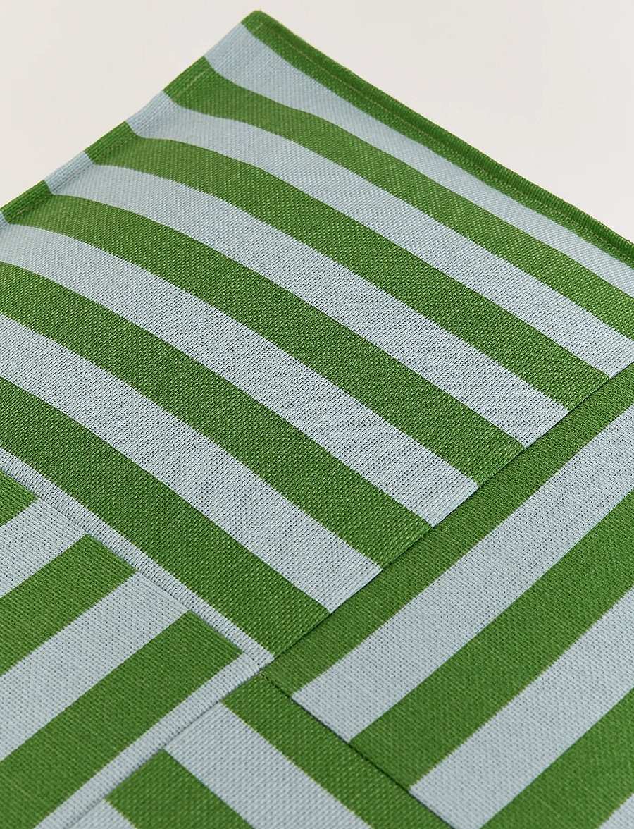 NOBODINOZ - Ottoman beanbag - adult size - Otto - gólfpúðar og hægindastólar - green blue stripes - 4