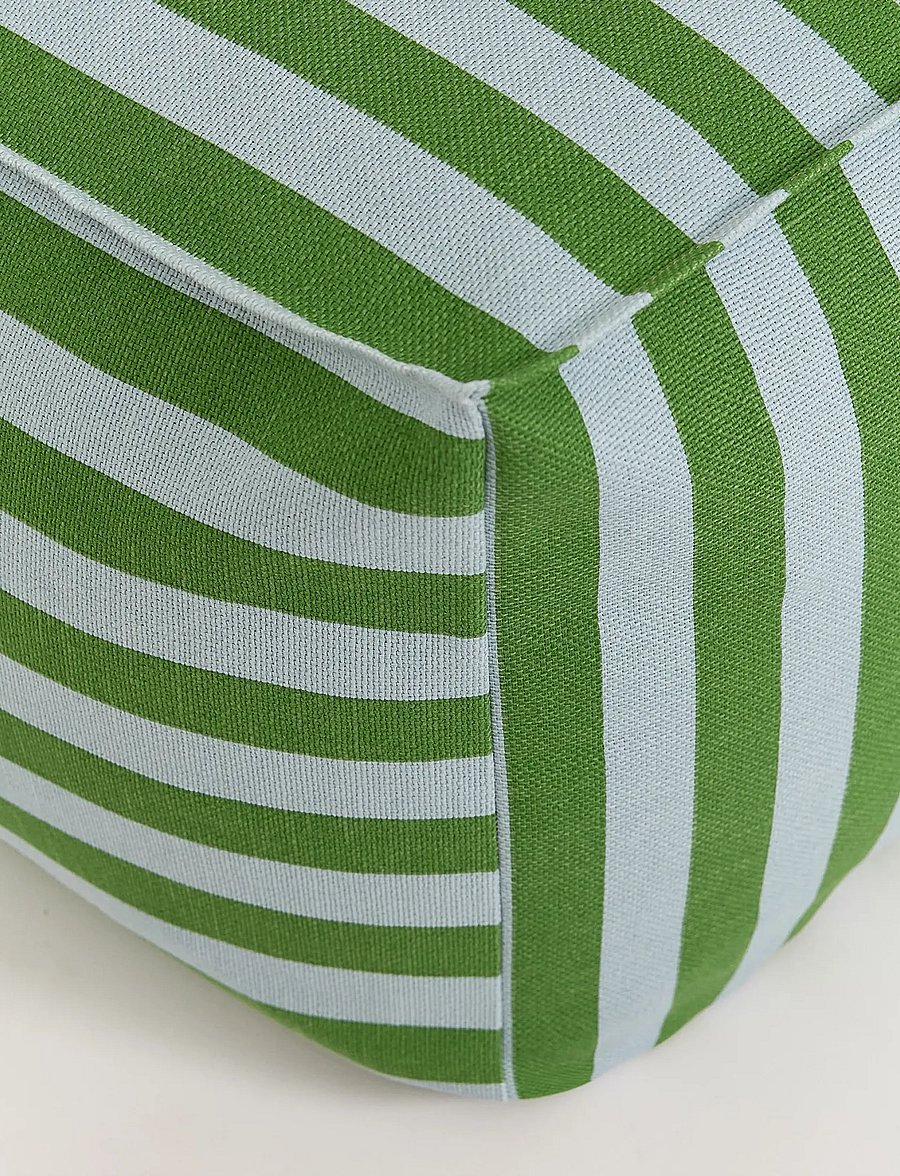 NOBODINOZ - Ottoman beanbag - adult size - Otto - gólfpúðar og hægindastólar - green blue stripes - 5