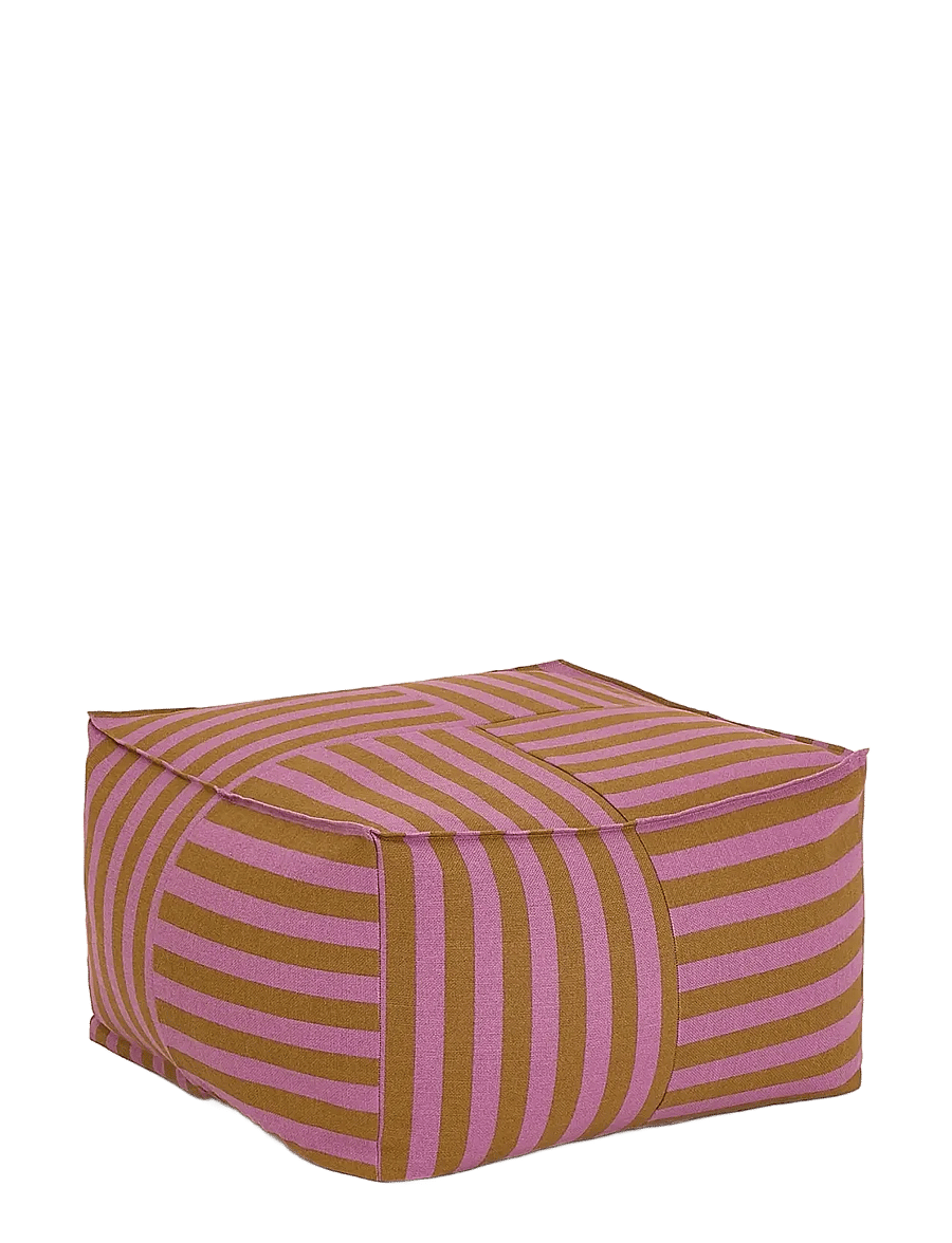NOBODINOZ - Ottoman beanbag - adult size - Otto - puffer og lænestole - pink curry stripes - 1
