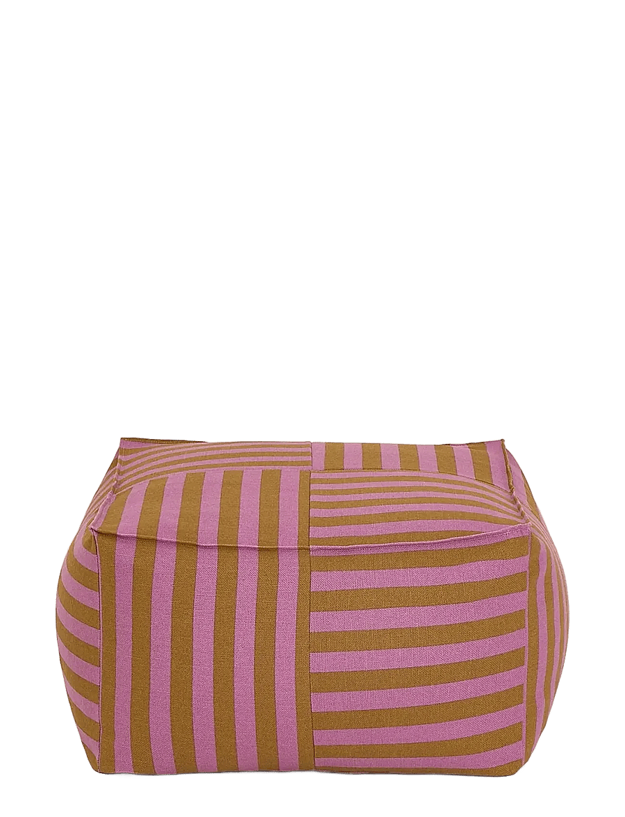 NOBODINOZ - Ottoman beanbag - adult size - Otto - puffer og lænestole - pink curry stripes - 2