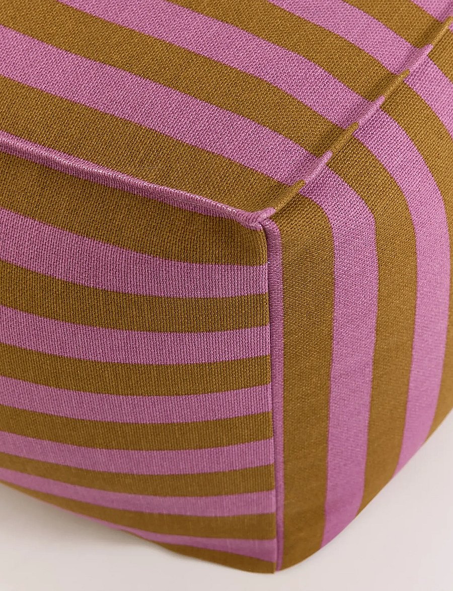 NOBODINOZ - Ottoman beanbag - adult size - Otto - puffer og lænestole - pink curry stripes - 5
