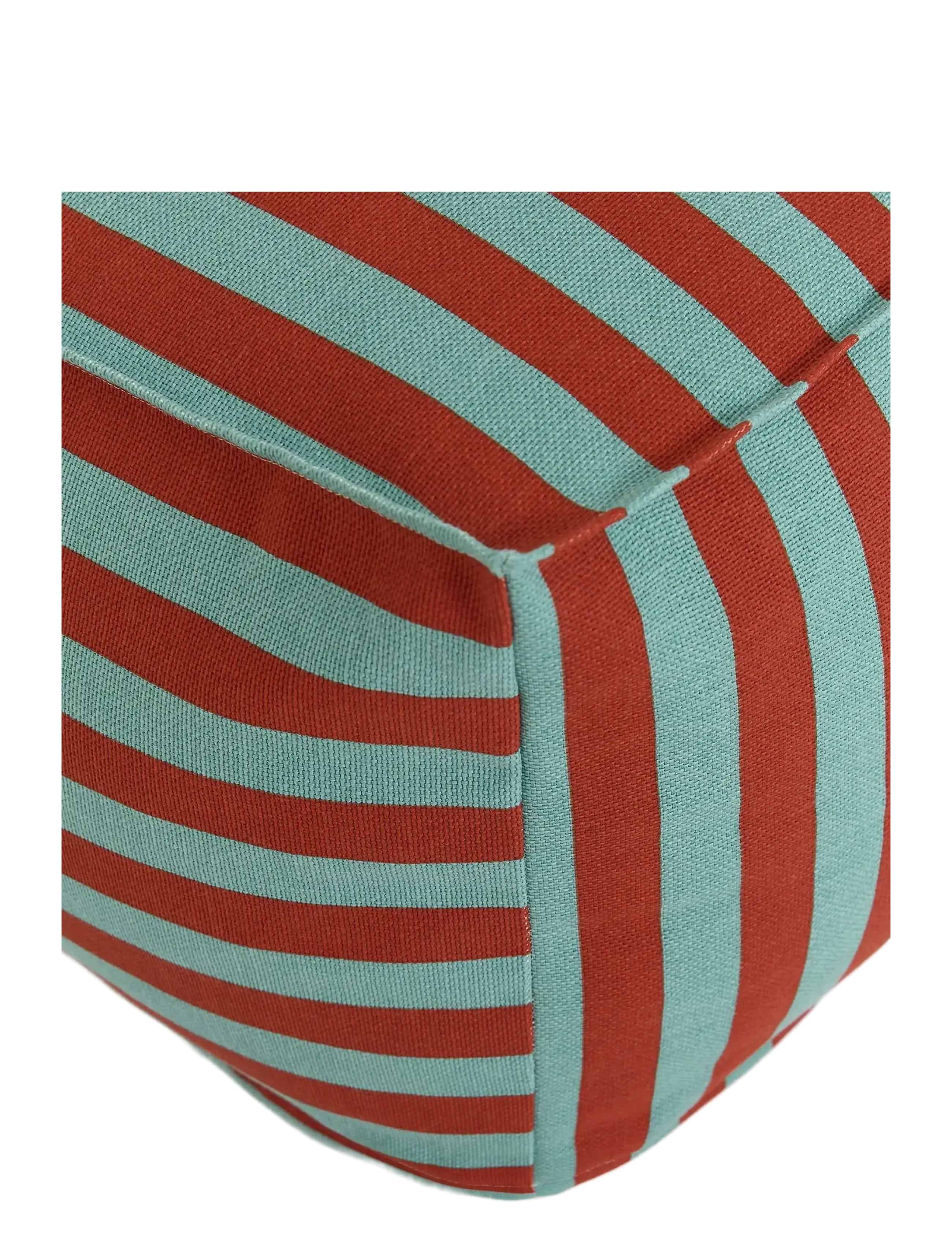 NOBODINOZ - Ottoman beanbag  - adult size - Otto - puffer og lænestole - red teal green stripes - 3