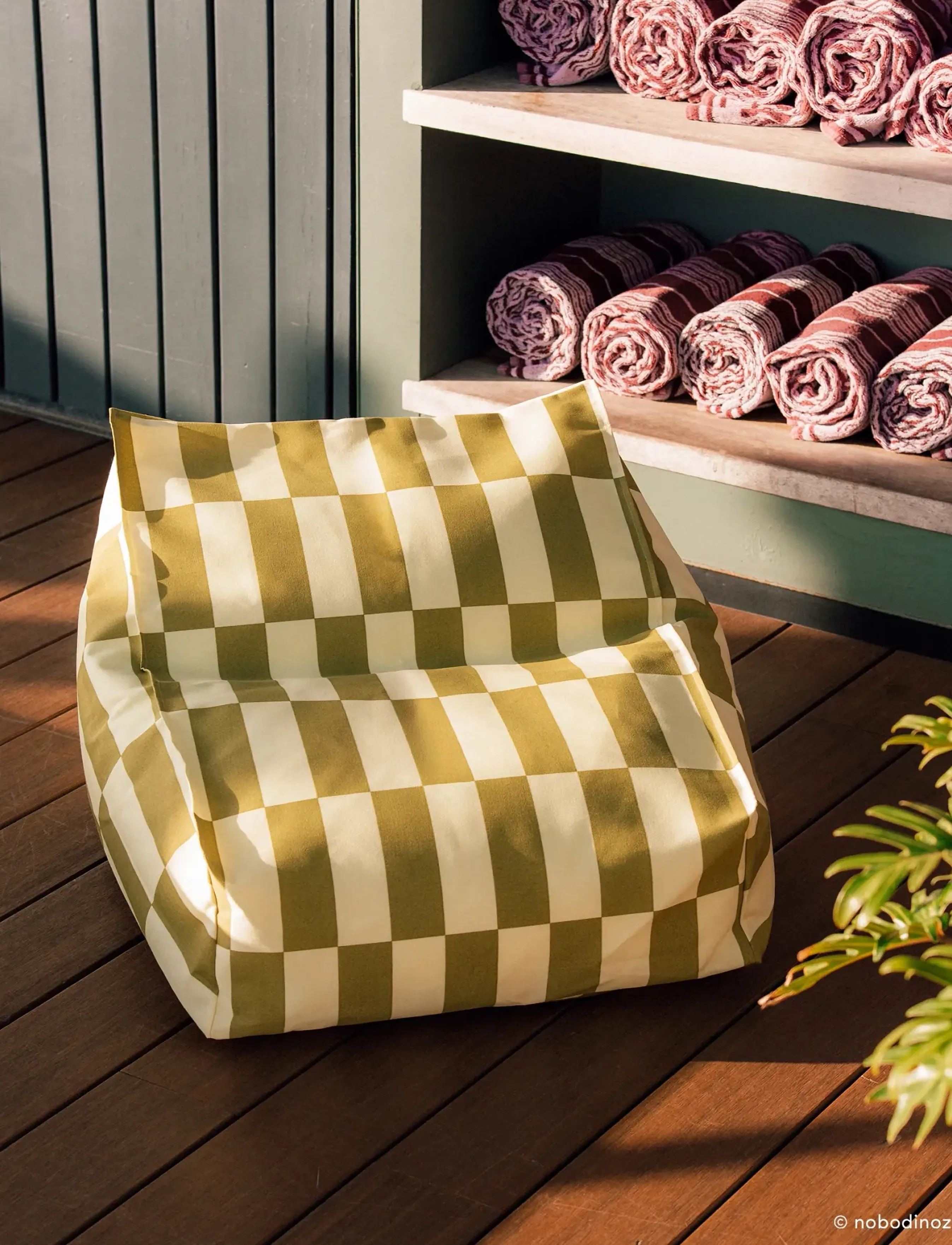 NOBODINOZ Outdoor Armchair Beanbag Kid Size Vibes, One Size, Furniture, Grün - Chairs & Stools, Kinder