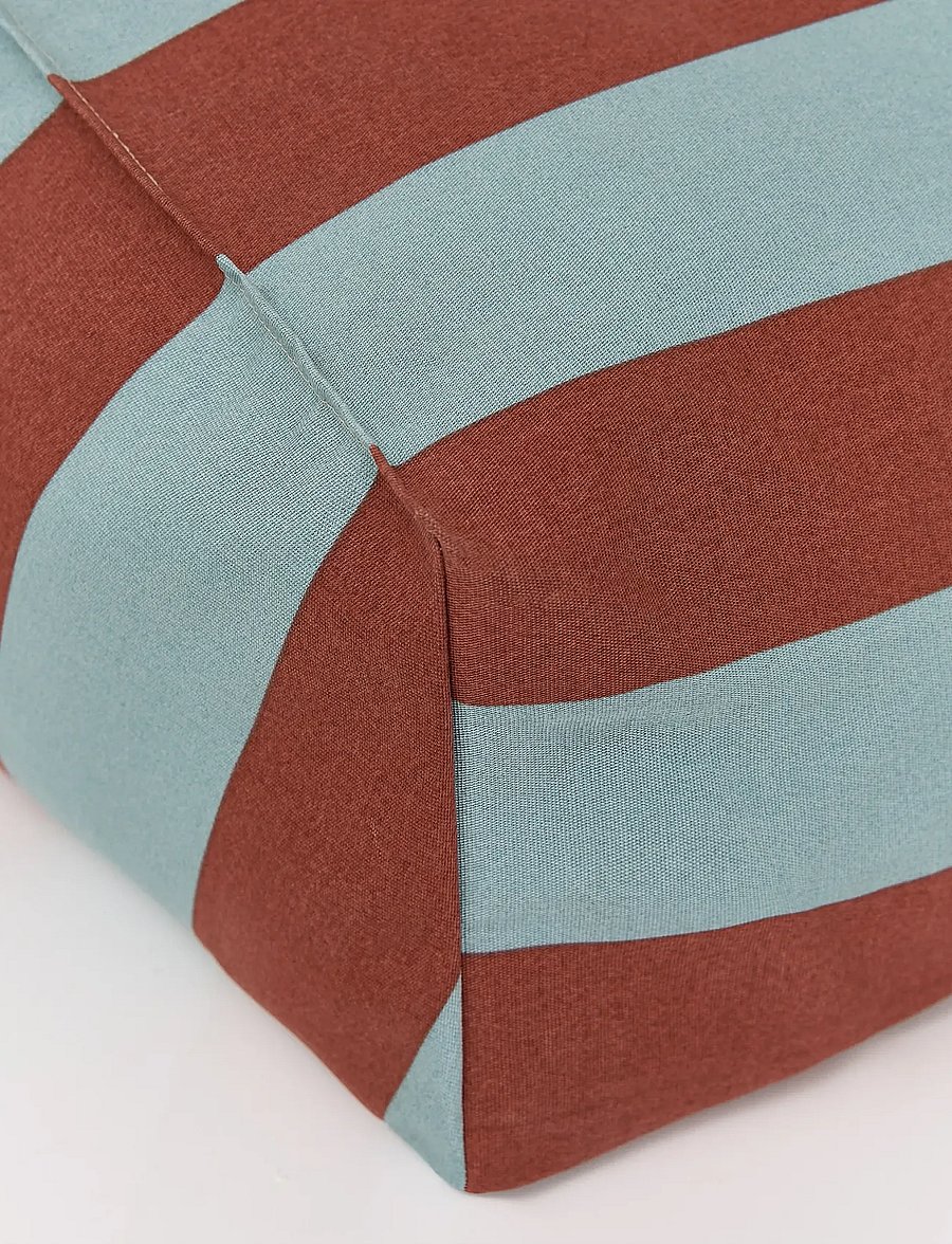 NOBODINOZ - Outdoor armchair beanbag - kid size - Vibes - Āra mēbeles - toffee blue stripes - 5