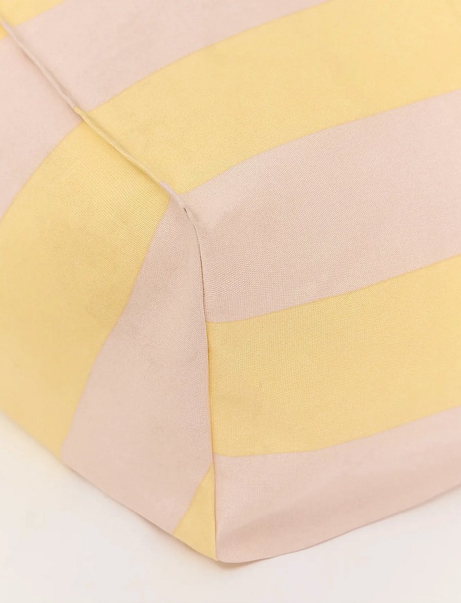 NOBODINOZ - Outdoor armchair beanbag - kid size - Vibes - havemøbler - yellow pink stripes - 5