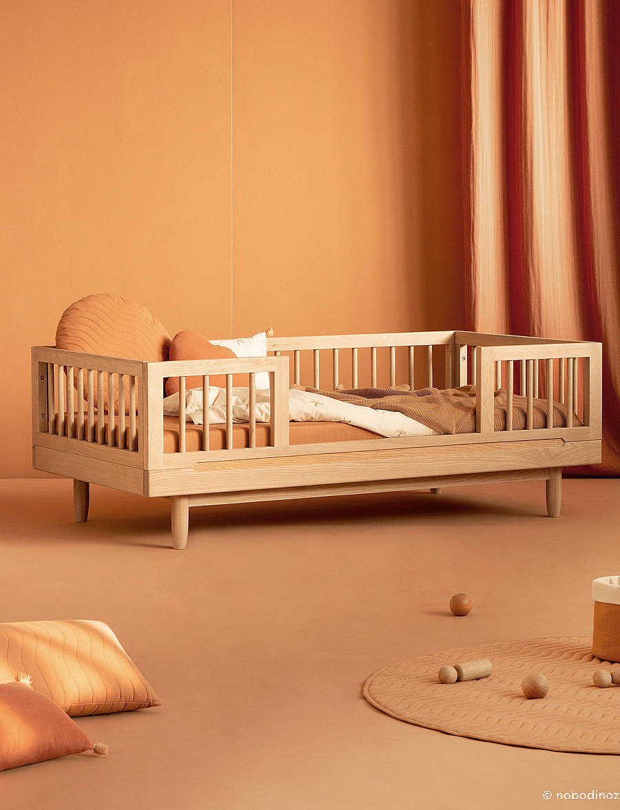 NOBODINOZ - SECURITY EXT - PURE 70X140 - lasten sängyt ja tarvikkeet - oak wood - 3