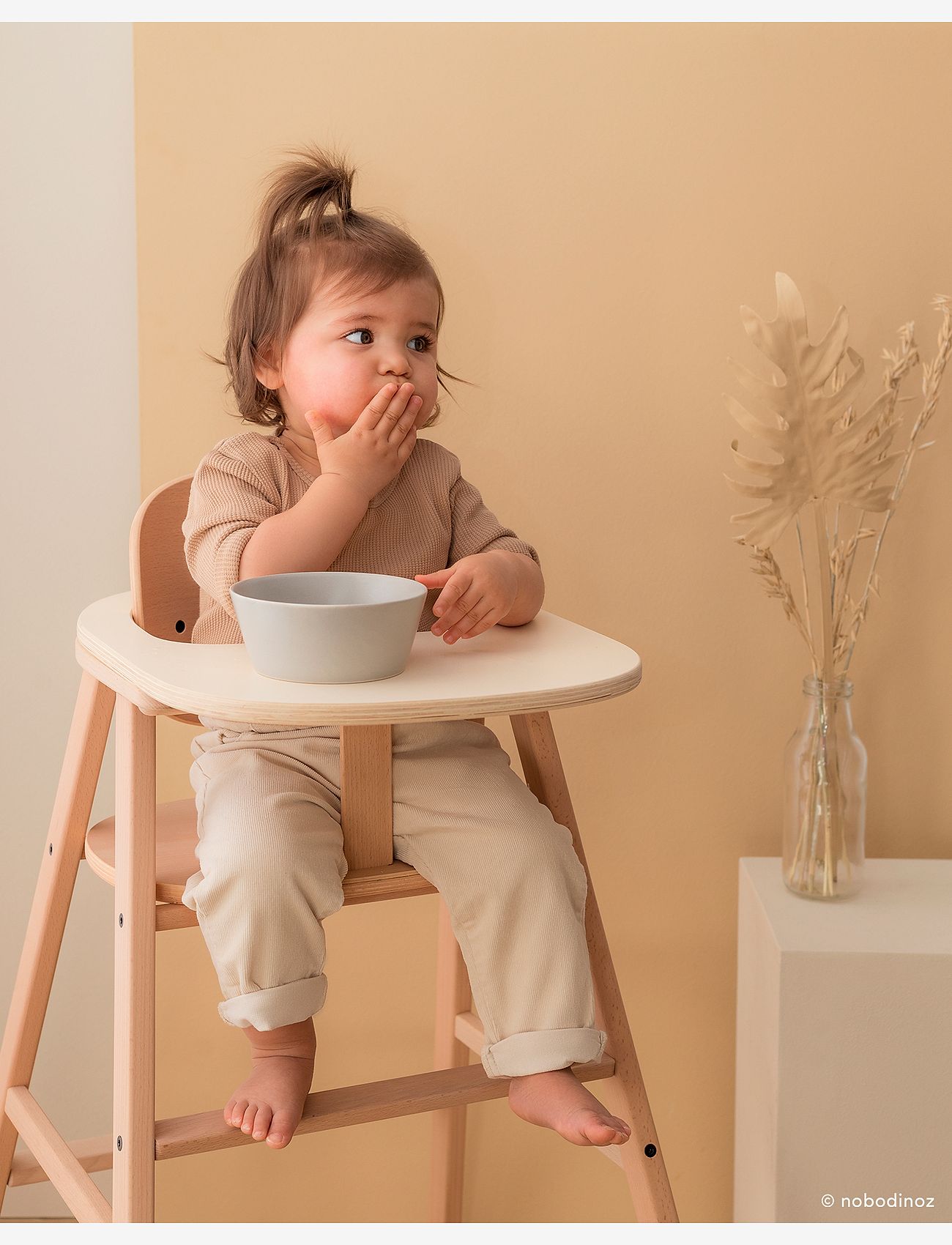NOBODINOZ - GROWING GREEN TRAY TABLE FOR HIGH CHAIR - babystühle & accessoires - beech wood - 4