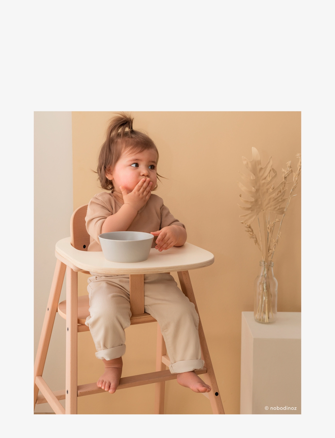 NOBODINOZ - GROWING GREEN TRAY TABLE FOR HIGH CHAIR - babystühle & accessoires - beech wood - 4