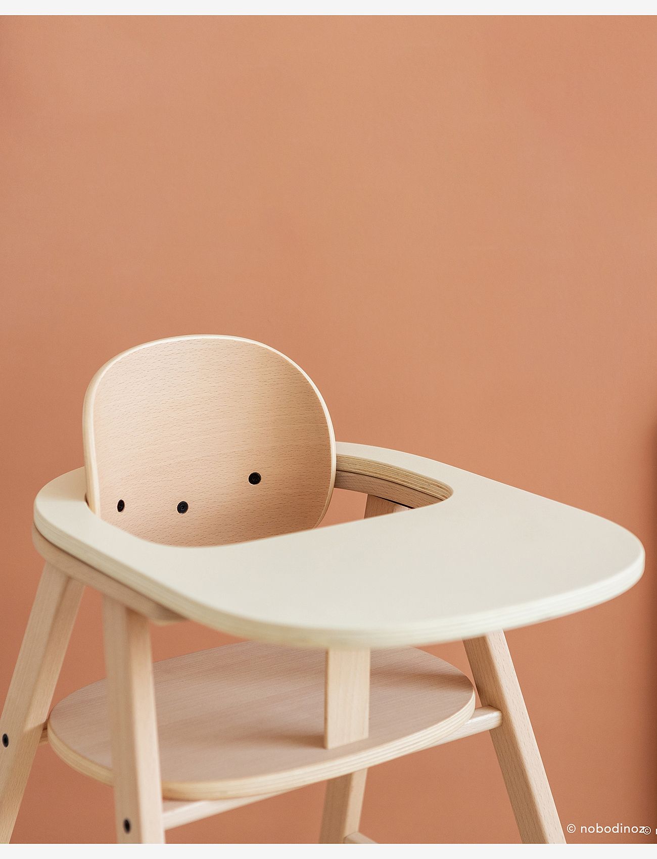 NOBODINOZ - GROWING GREEN TRAY TABLE FOR HIGH CHAIR - babystühle & accessoires - beech wood - 5