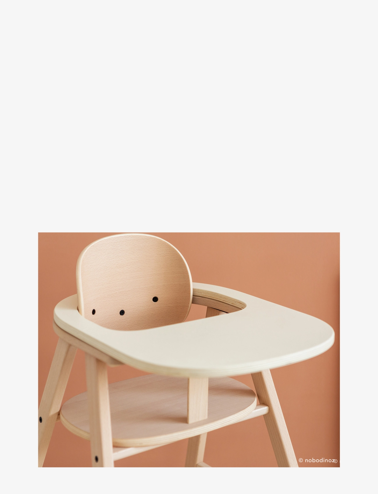 NOBODINOZ - GROWING GREEN TRAY TABLE FOR HIGH CHAIR - babystühle & accessoires - beech wood - 5