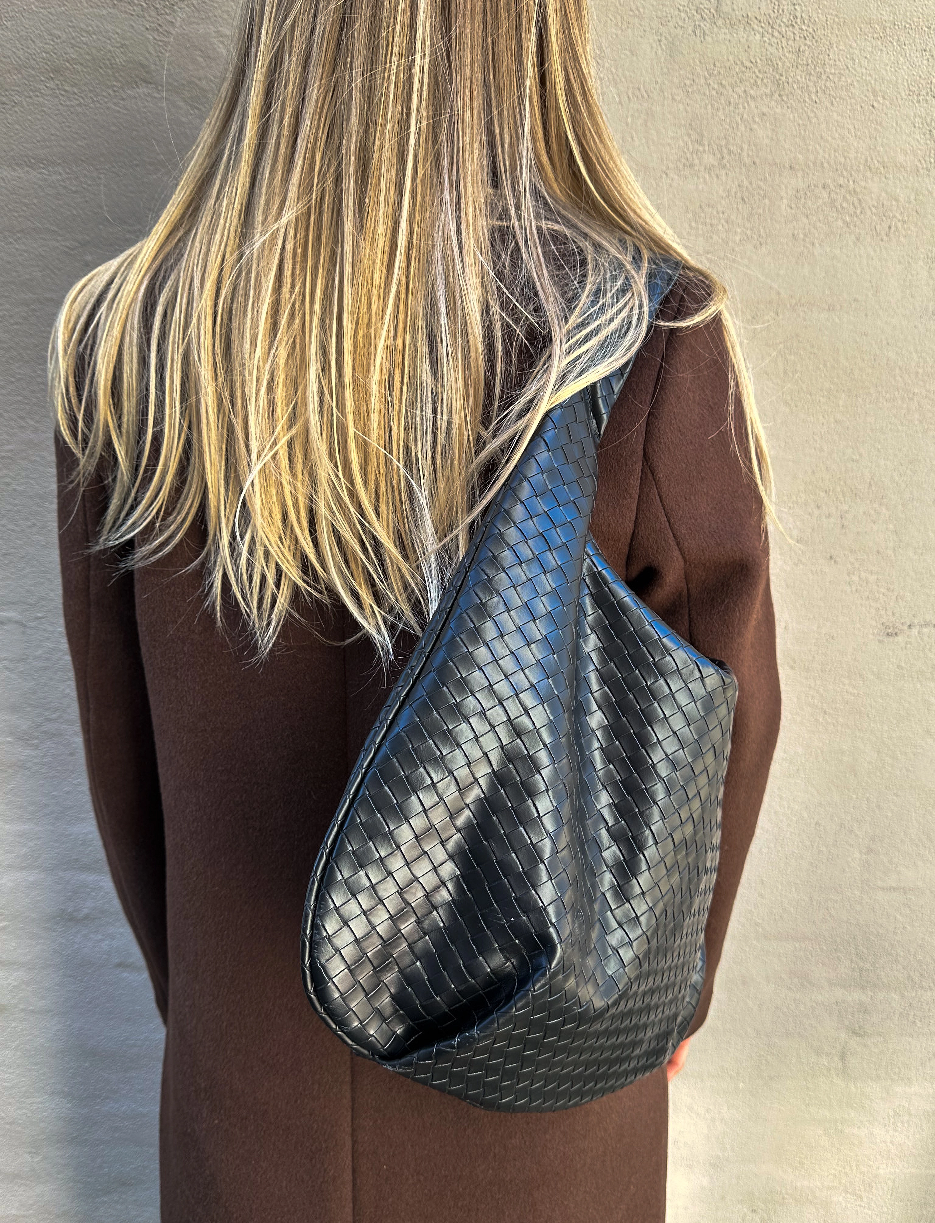 Noella Peony Hobo Bag, Kvinder, Flettet Hobo Taske, Sort, Str: ONE SIZE