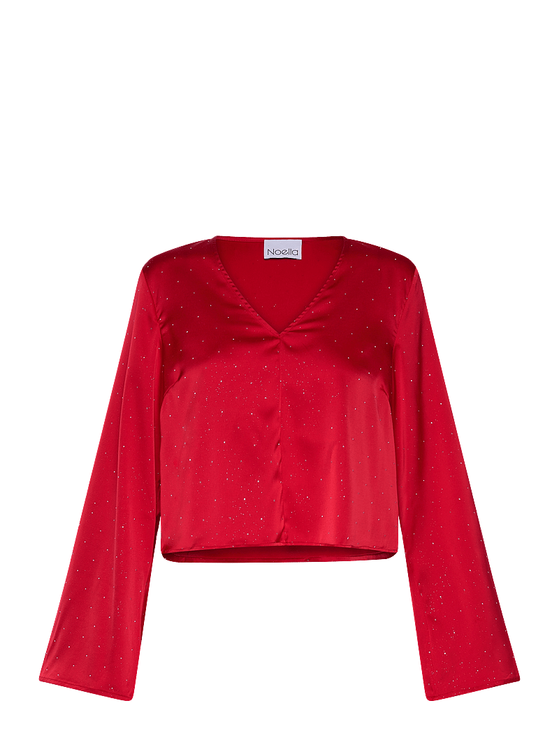 Noella - Serafinella Blouse - långärmade blusar - red - 1