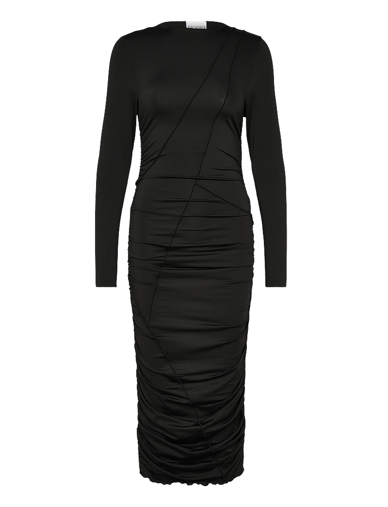 Noella - Sutton LS Dress - t-shirtklänningar - black - 0