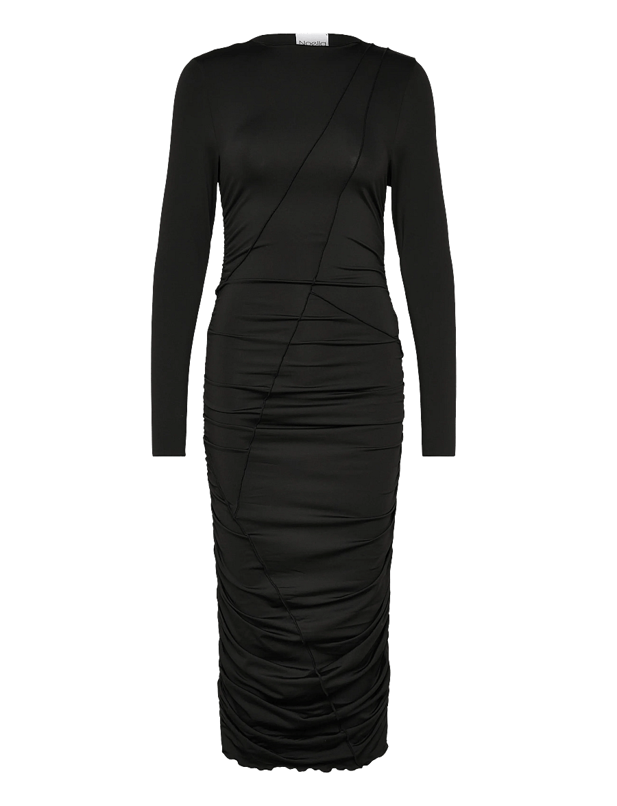 Noella - Sutton LS Dress - t-shirt dresses - black - 0