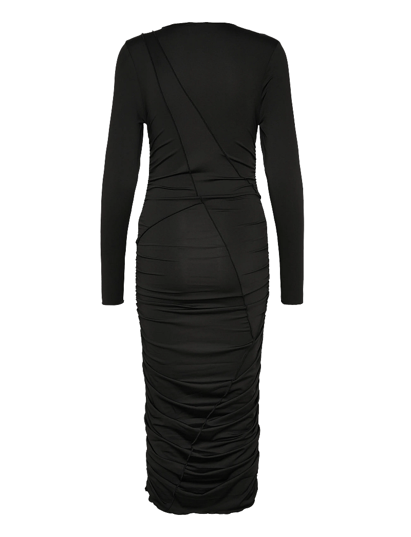 Noella - Sutton LS Dress - t-shirtklänningar - black - 1