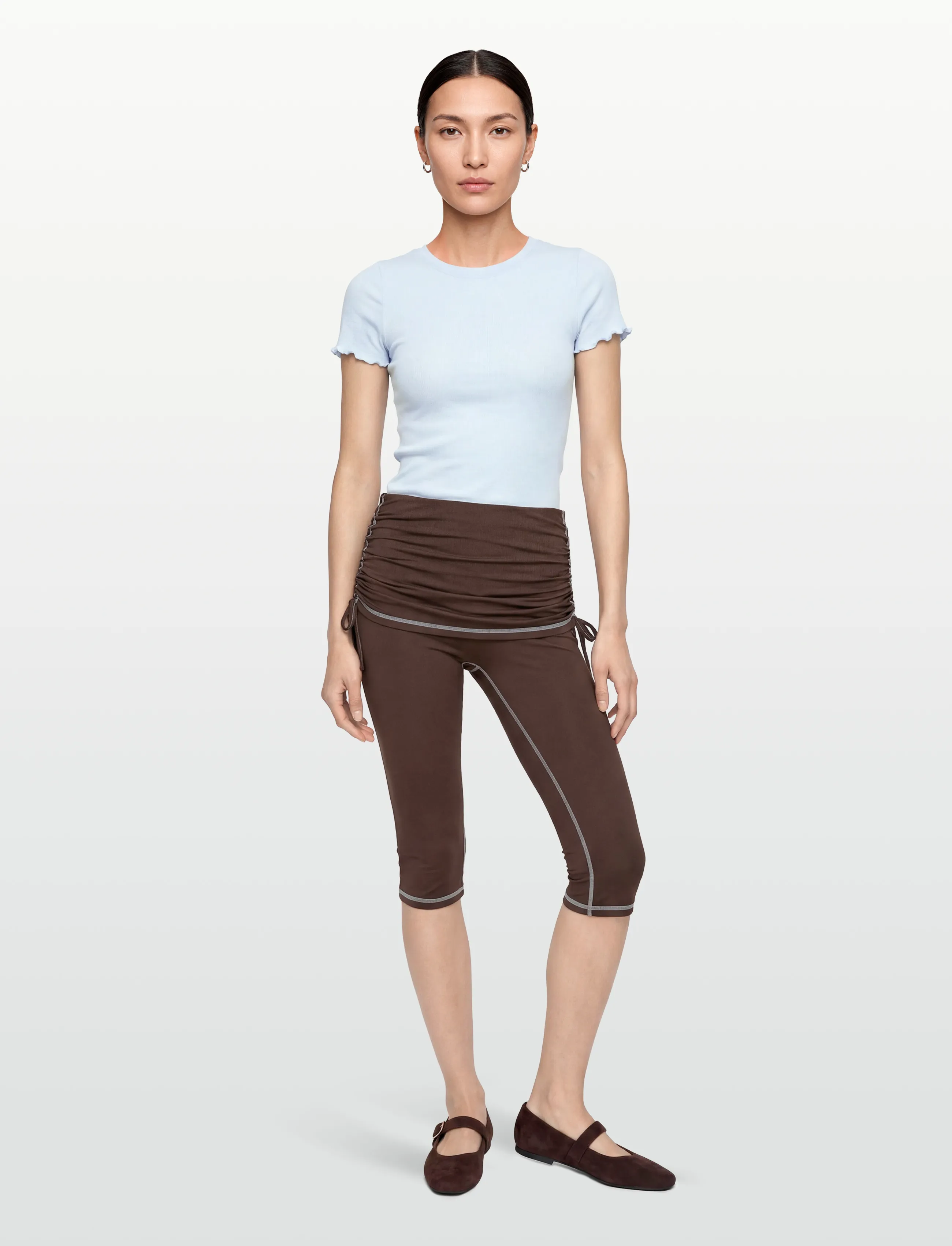 Noella N-Lorena Mw Capris, XS, Brown, Bukser > Capri-Bukser, Dame