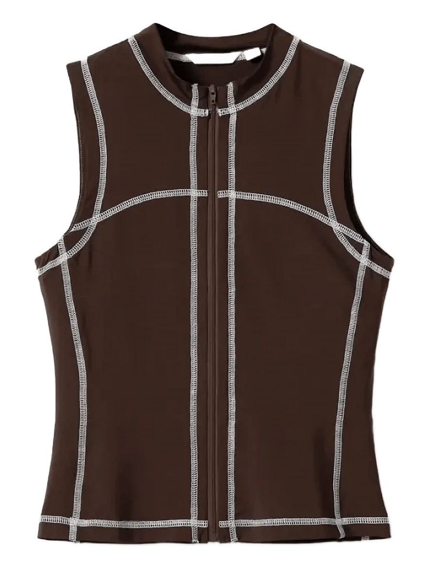 Noella - N-Karishenna Top - Ärmellose tops - chocolate - 1