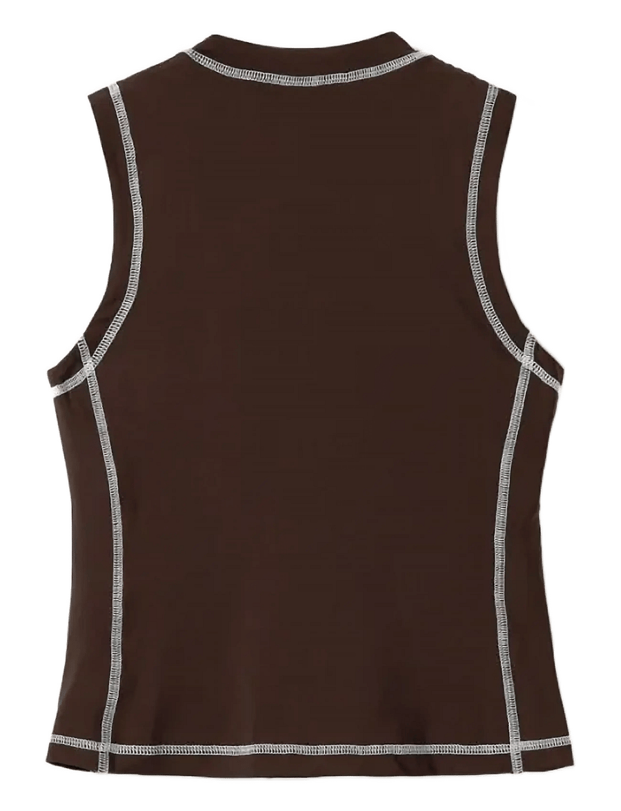 Noella - N-Karishenna Top - Ärmellose tops - chocolate - 2
