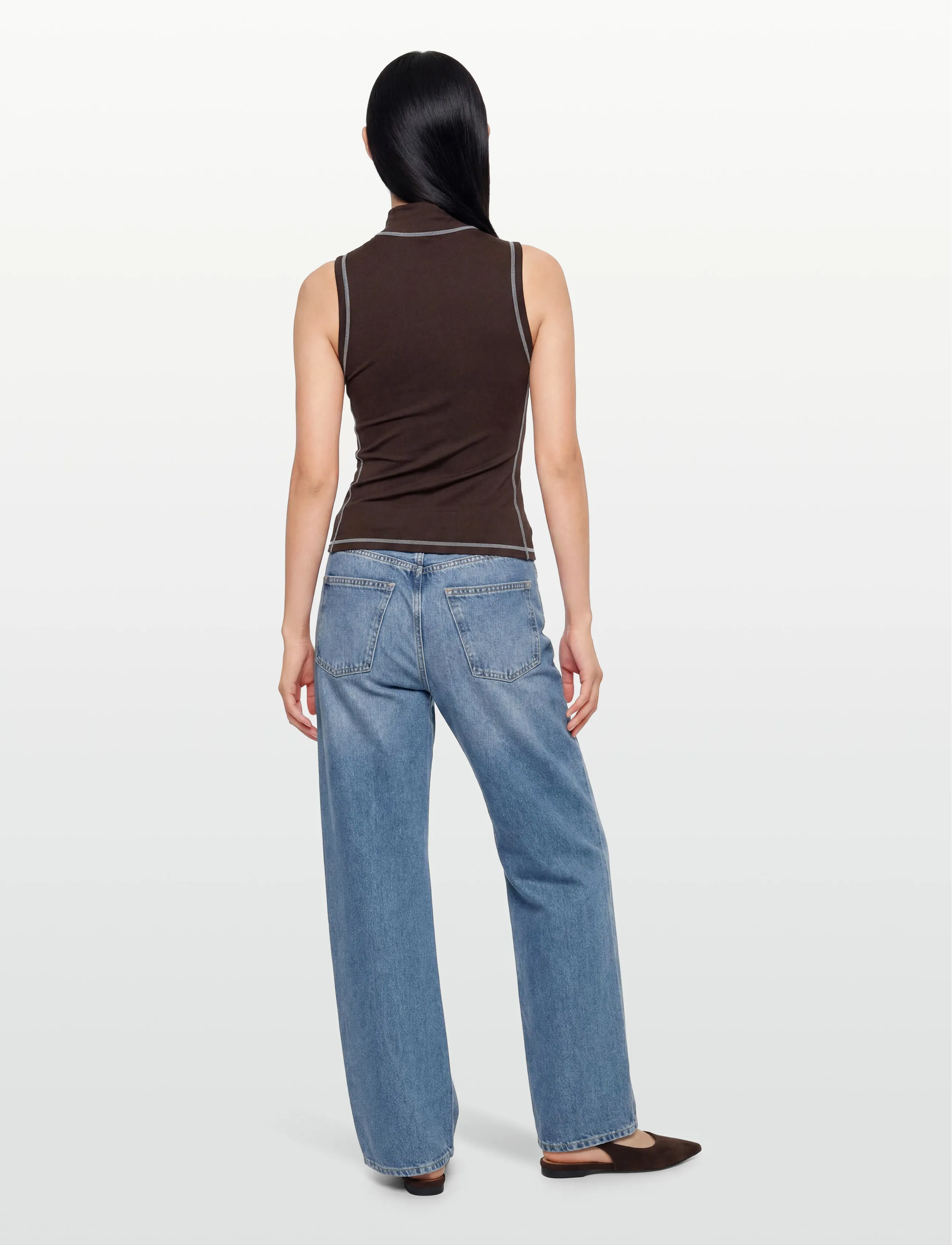 Noella - N-Karishenna Top - Ärmellose tops - chocolate - 4