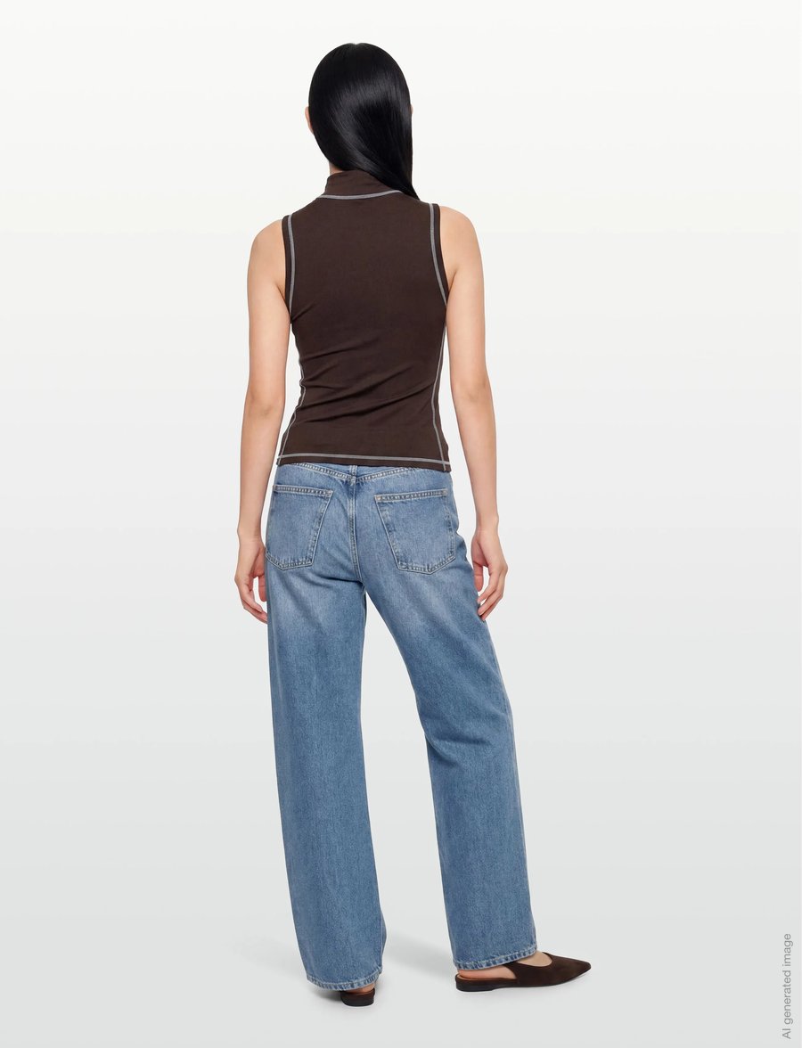Noella - N-Karishenna Top - Ärmellose tops - chocolate - 4