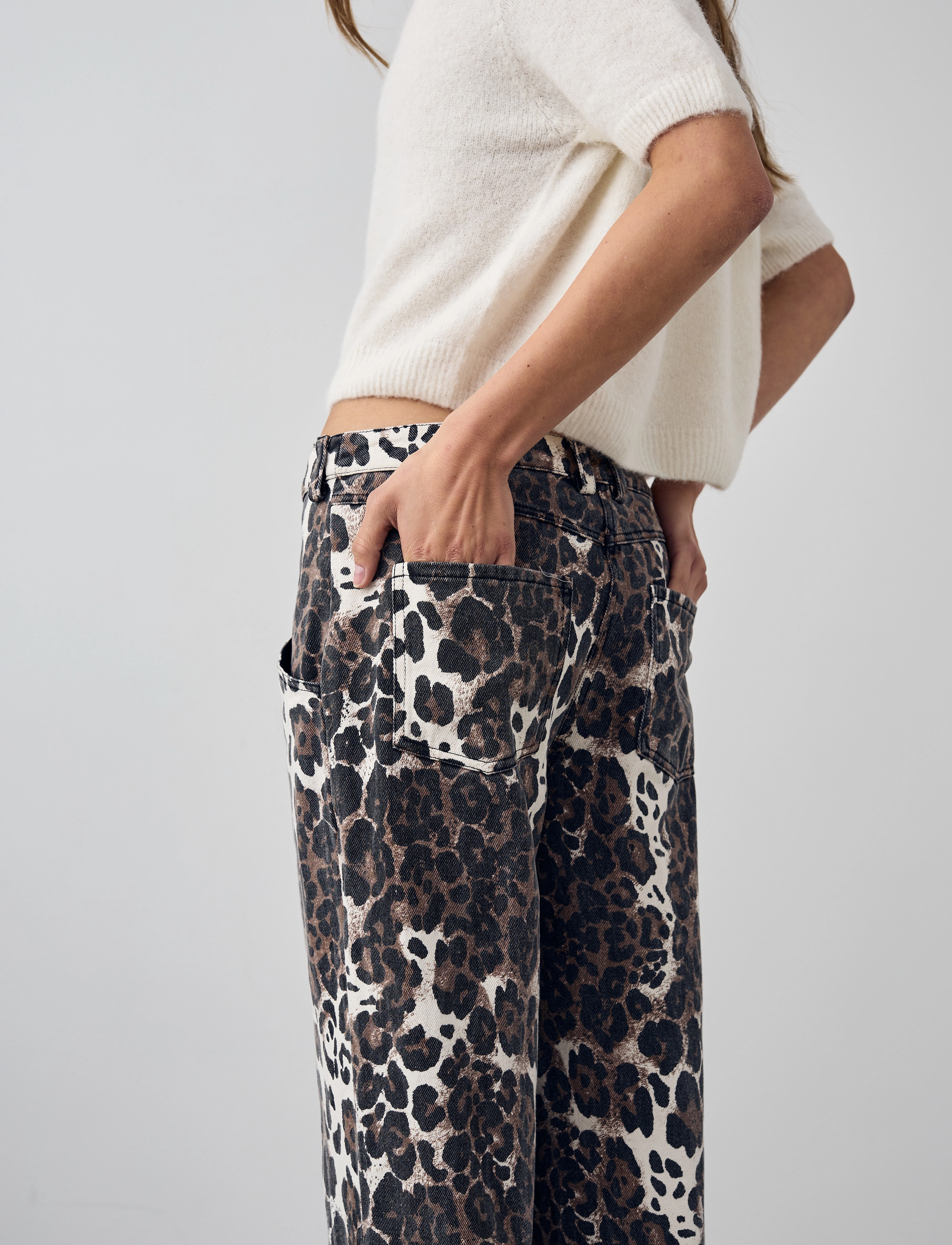 Noella - Stormy Jeans - jeans met wijde pijpen - taleah print - 5