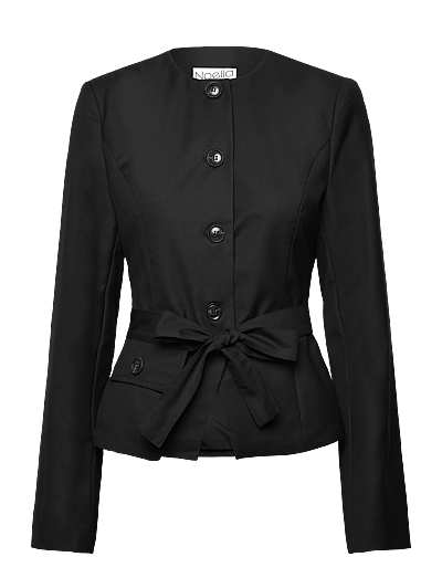Noella Kasaundra LS Blazer - Belted blazers - BLACK / black