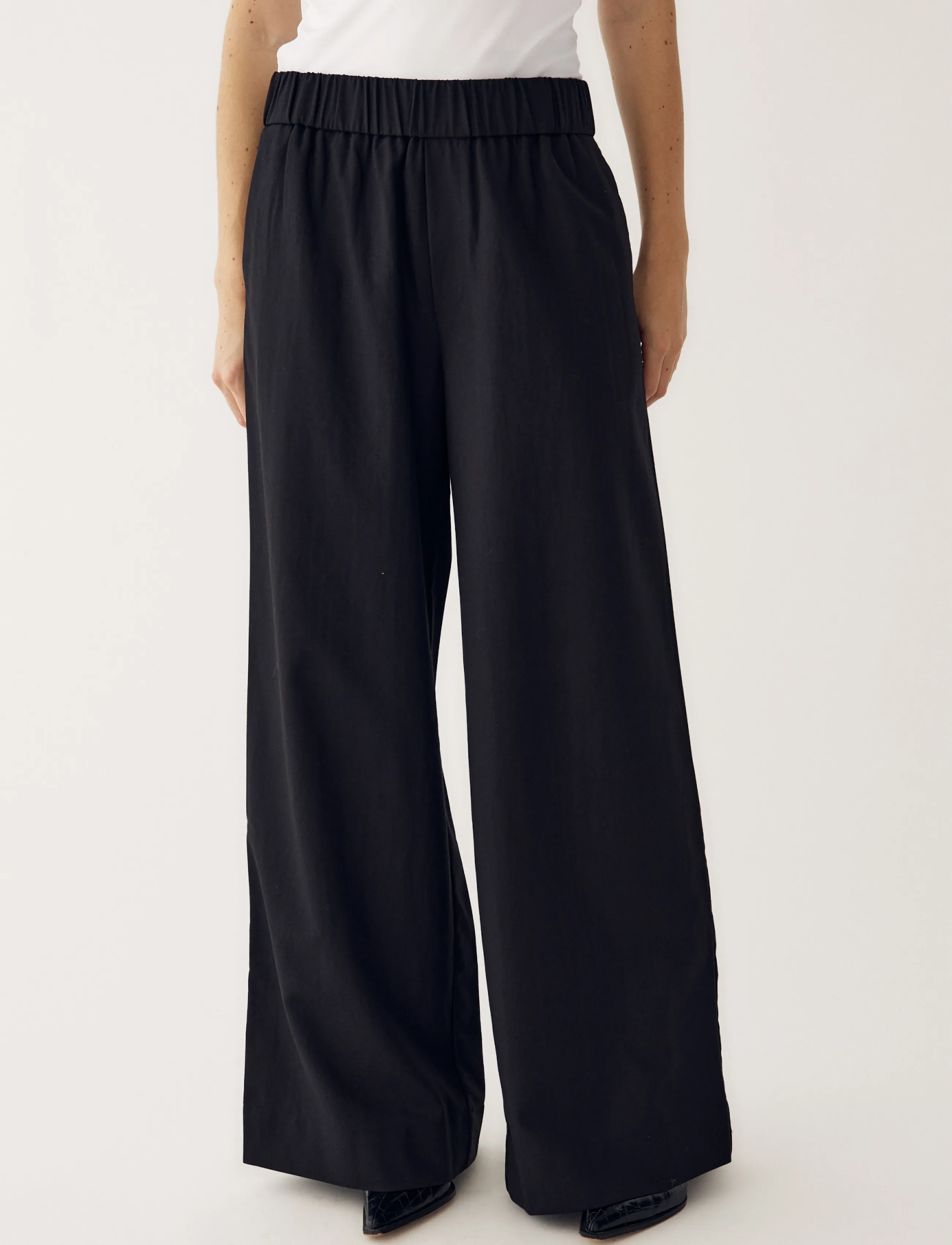 Noella Kameron Pants, XXL, Trousers, Schwarz - Wide Leg, Frauen