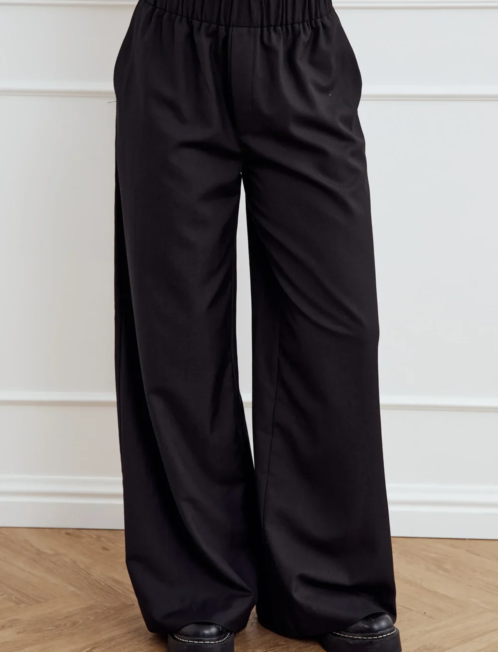 Noella - Kameron Pants - bukser med brede ben - black - 0