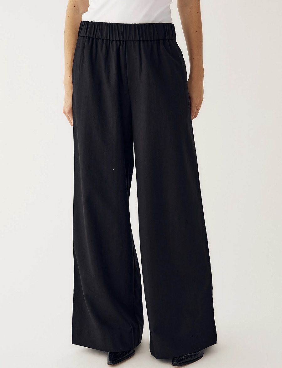 Noella - Kameron Pants - wijde broeken - black - 0