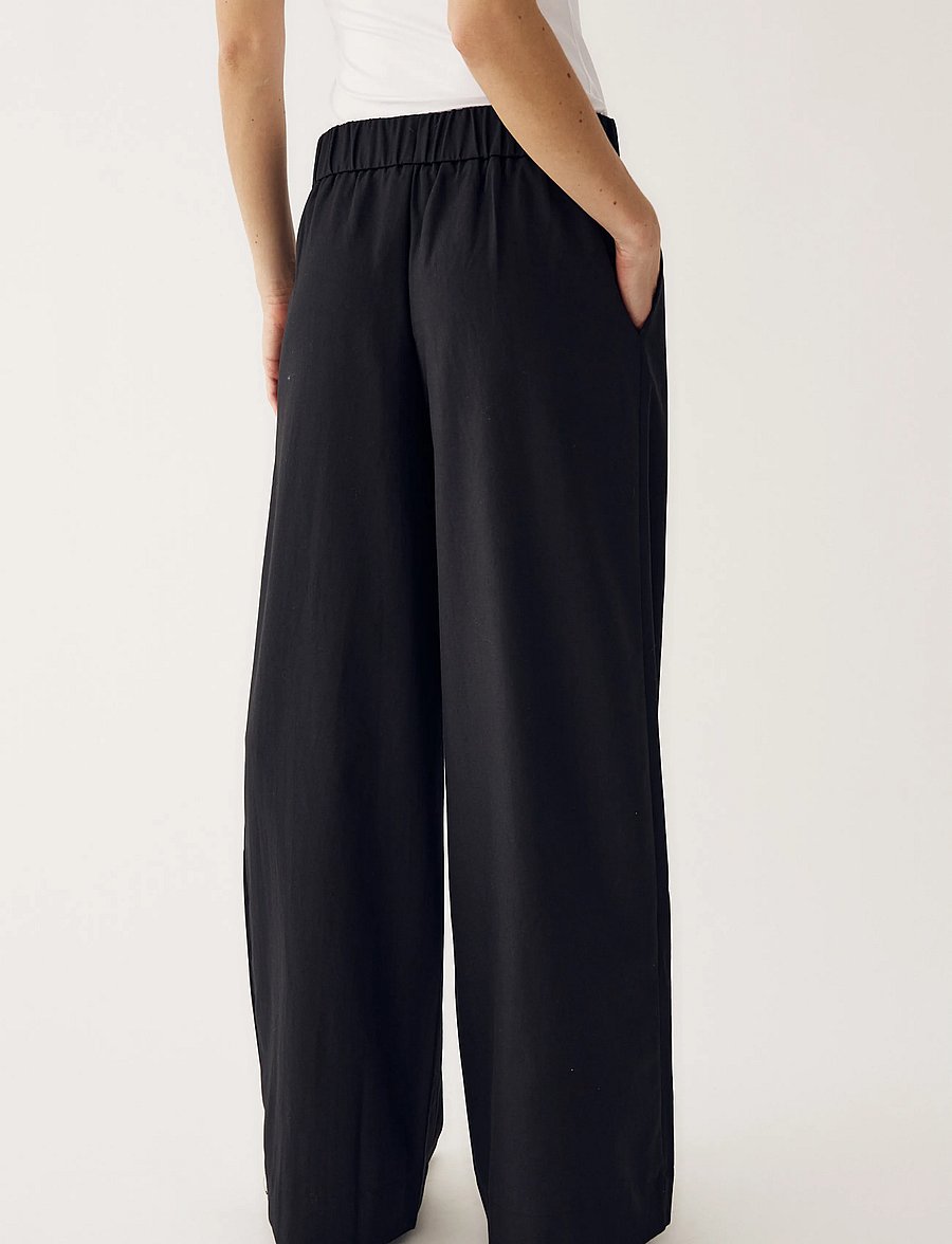 Noella - Kameron Pants - wijde broeken - black - 3