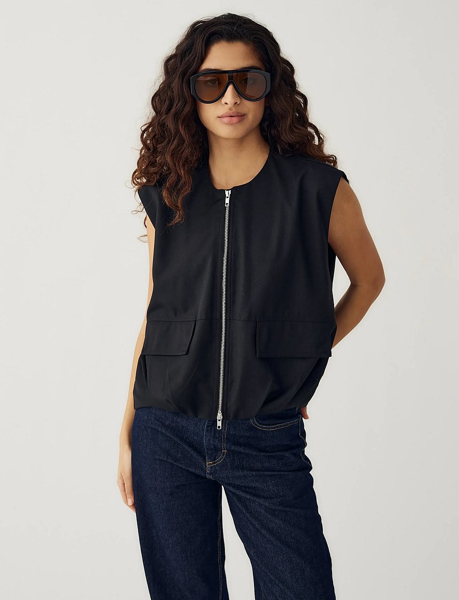 Noella - N-Melany Vest - waistcoats - black - 4