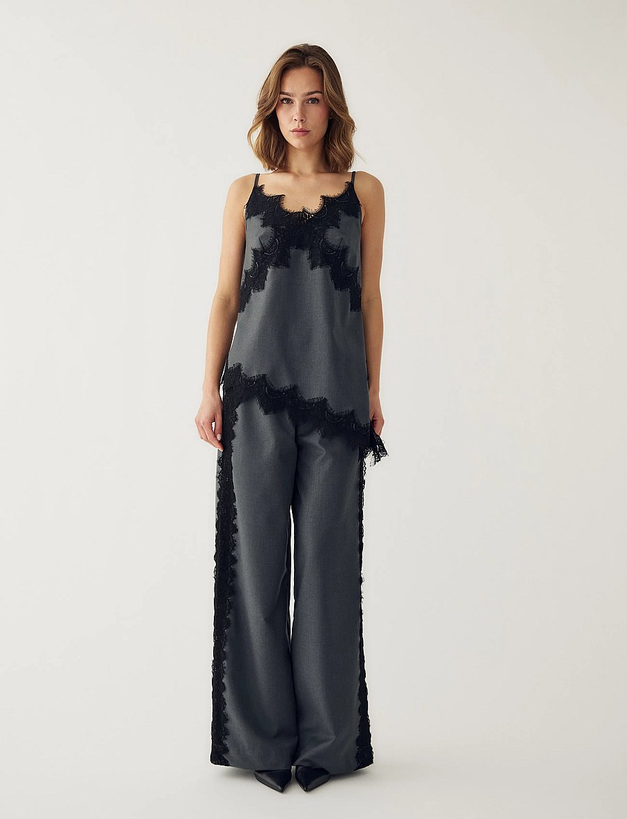 Noella - N-Marwetta Blouse - Ärmlösa blusar - charcoal mel. - 5