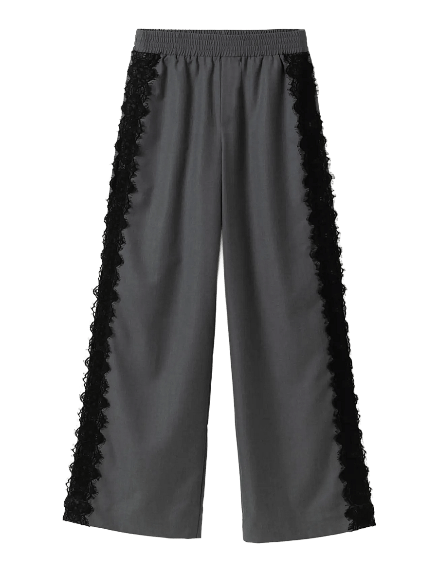 Noella - N-Mai MW Pants - culottes - charcoal mel. - 1