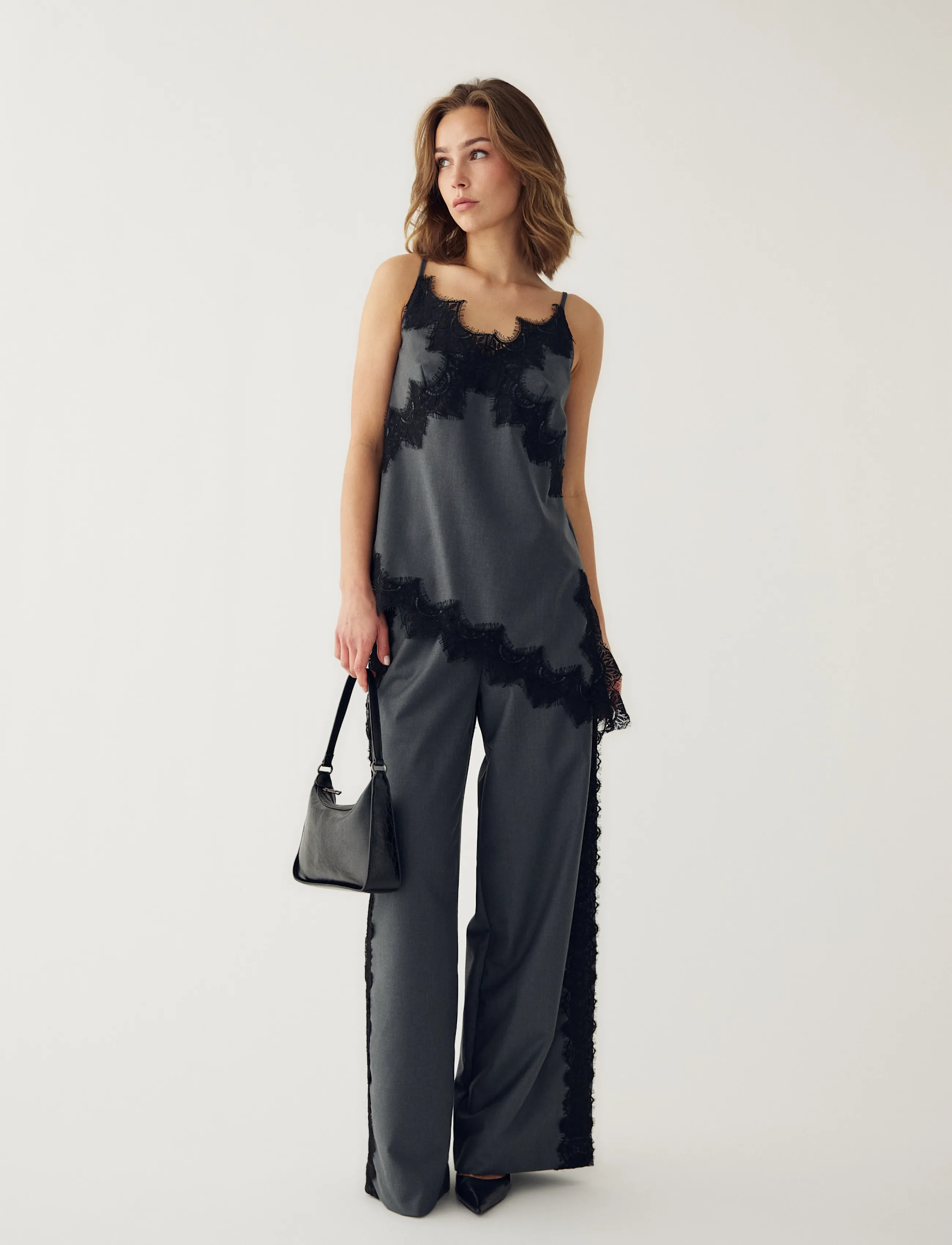 Noella N-Mai Mw Pants, XS, Grey, Bukser > Culottes, Dame