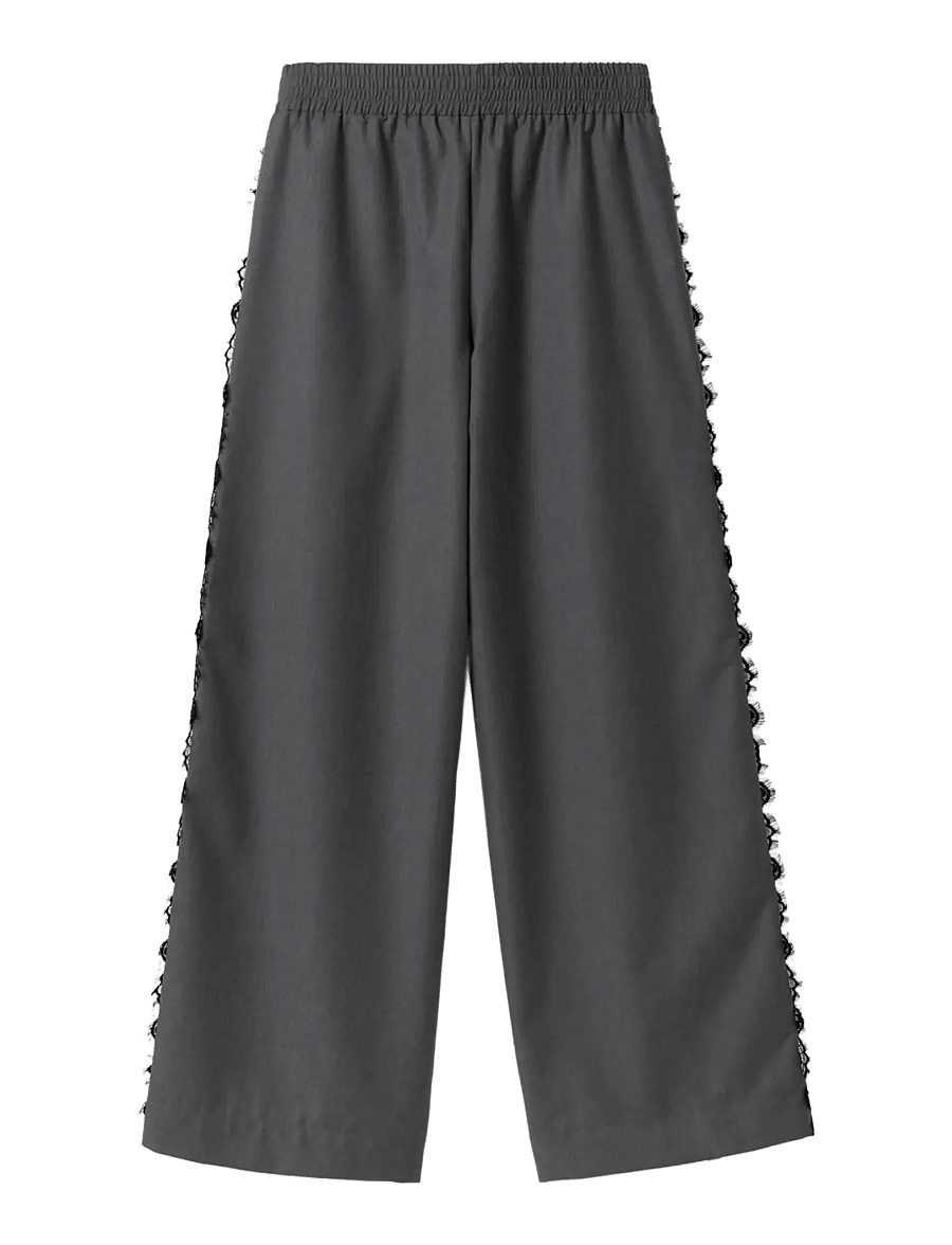 Noella - N-Mai MW Pants - culottes - charcoal mel. - 2