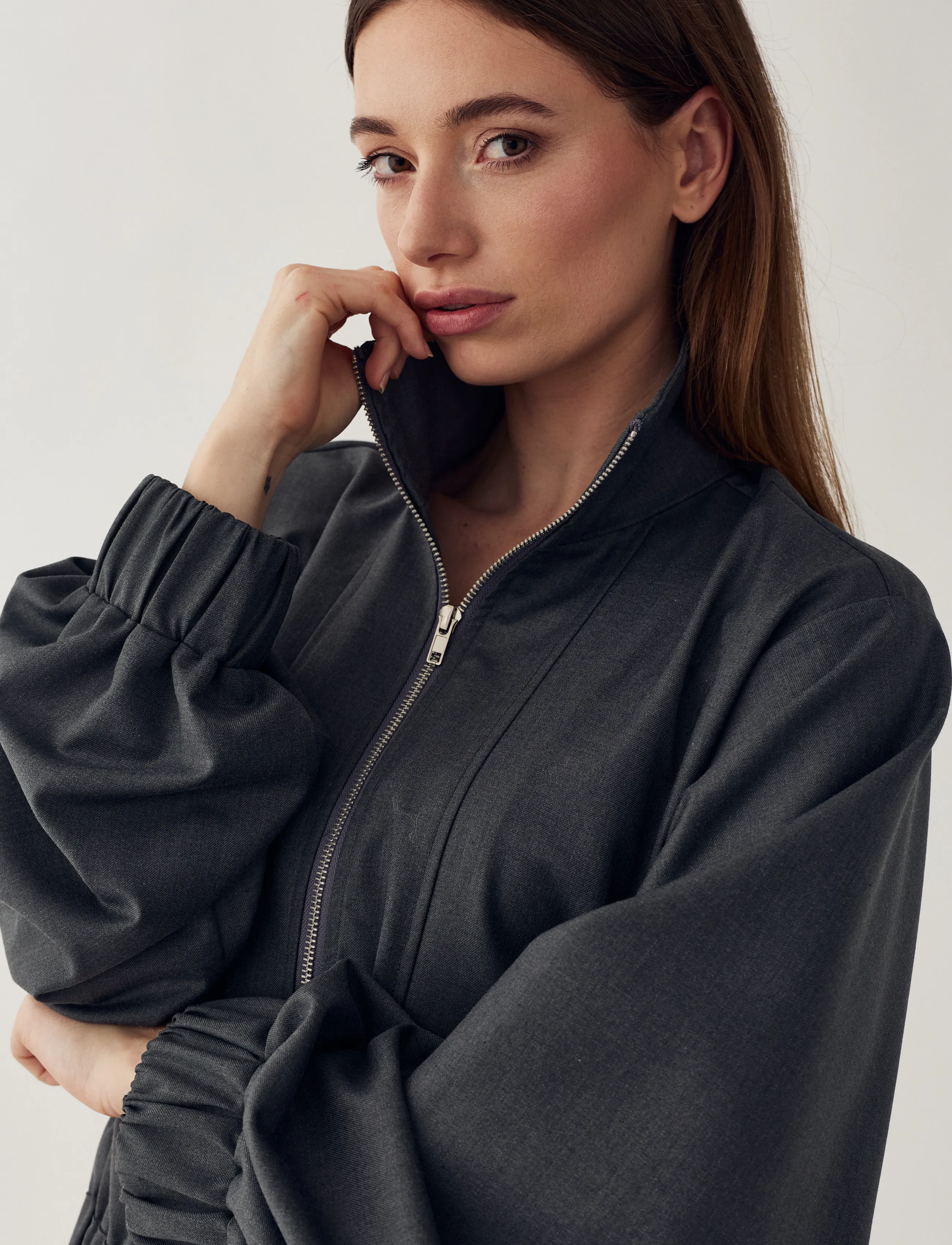 Noella - N-Marcia Jacket - light jackets - charcoal mel. - 4