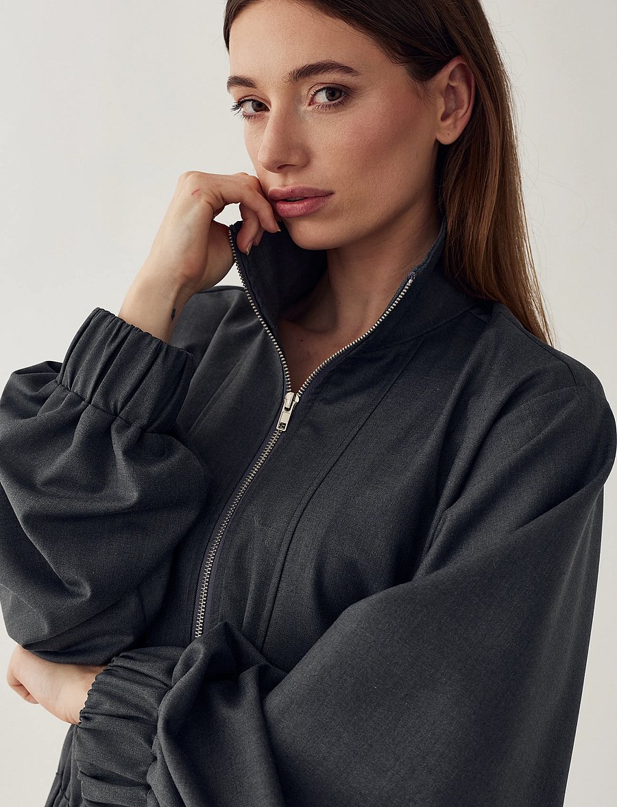 Noella - N-Marcia Jacket - light jackets - charcoal mel. - 4