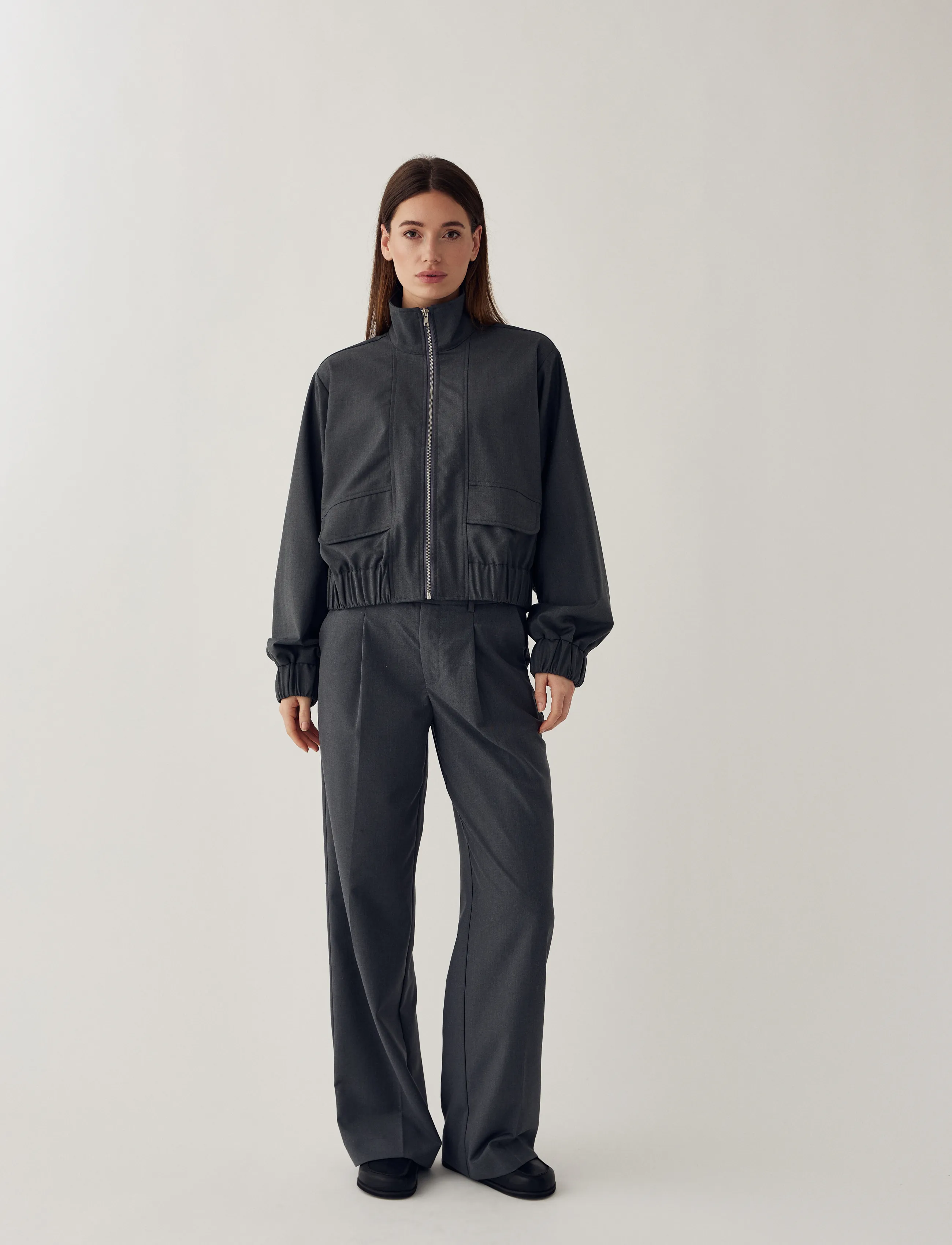 Noella - N-Marcia Jacket - spring jackets - charcoal mel. - 2