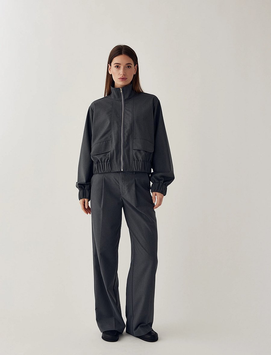 Noella - N-Marcia Jacket - forårsjakker - charcoal mel. - 2