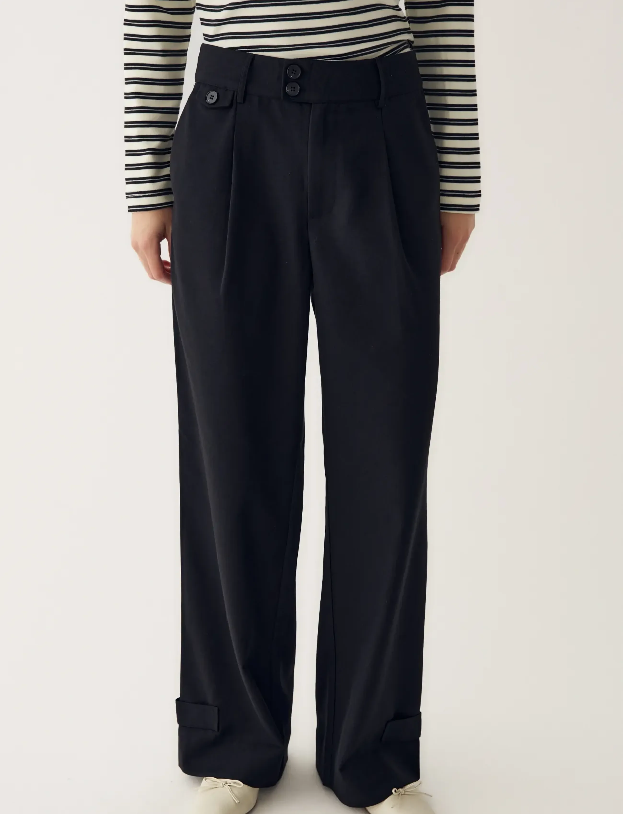 Noella Joann Pants - Pantalons larges - BLACK / black