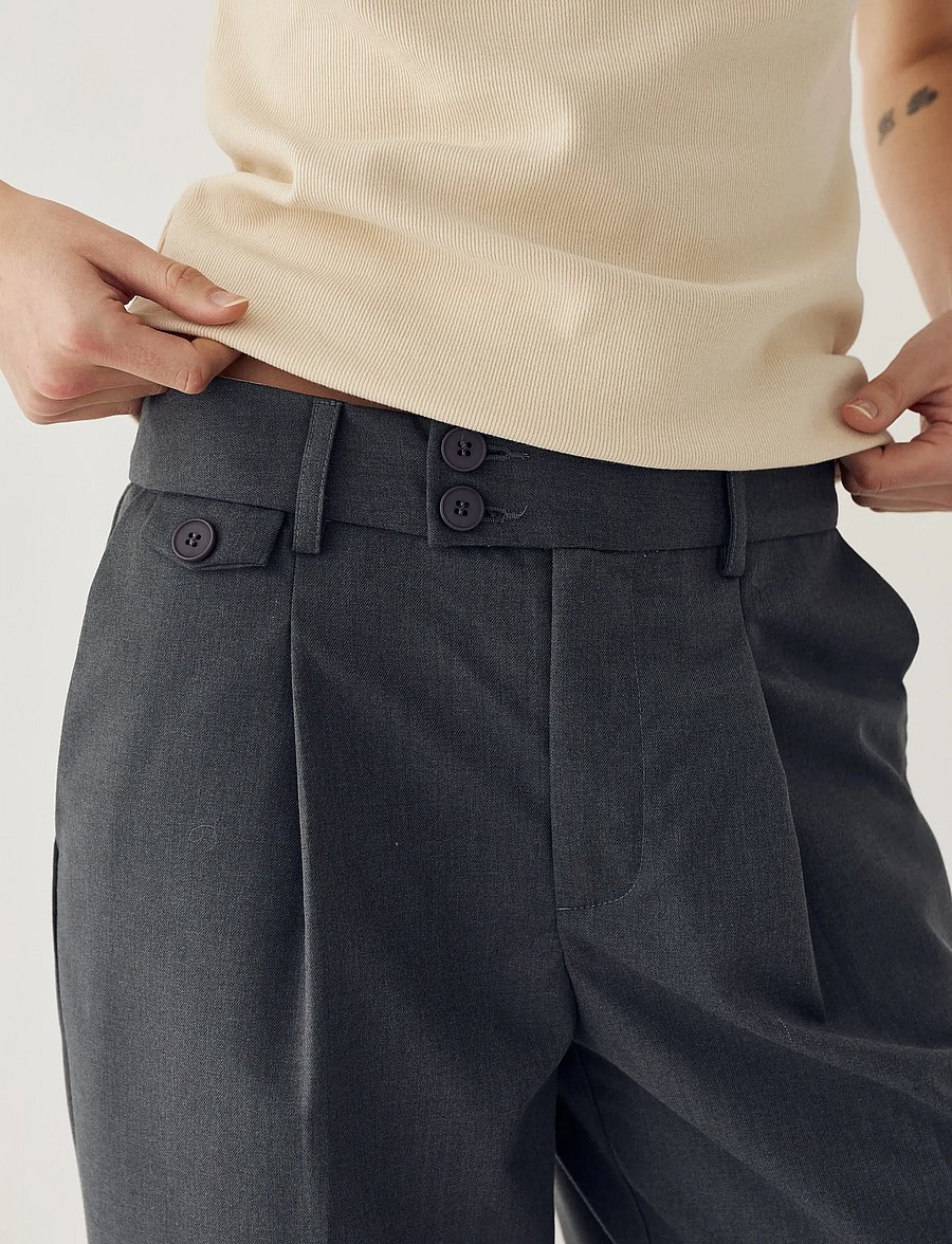 Noella - Joann Pants - anzugshosen - charcoal mel. - 3