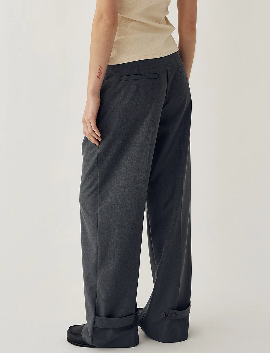 Noella - Joann Pants - anzugshosen - charcoal mel. - 4