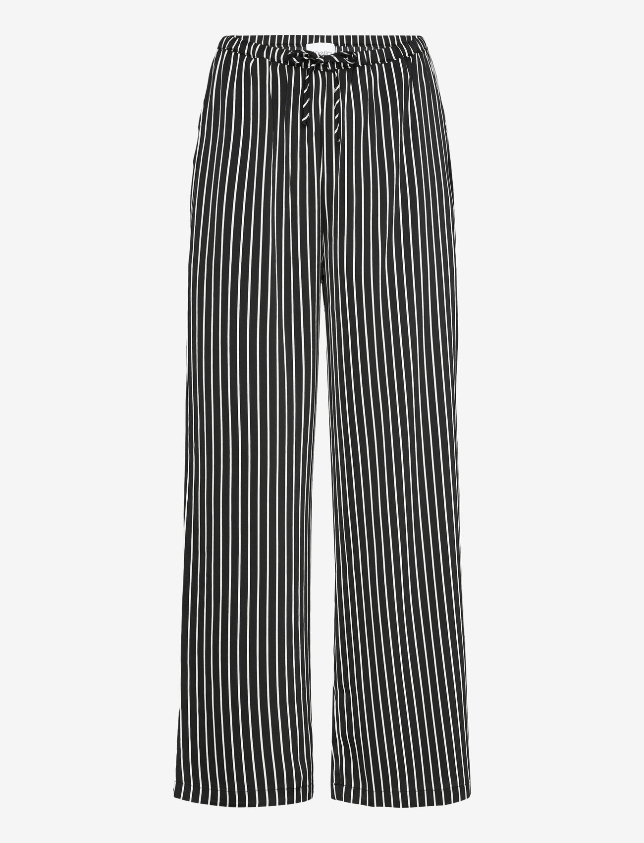 Noella - Samira Pants - laia säärega püksid - taya black stripe - 1