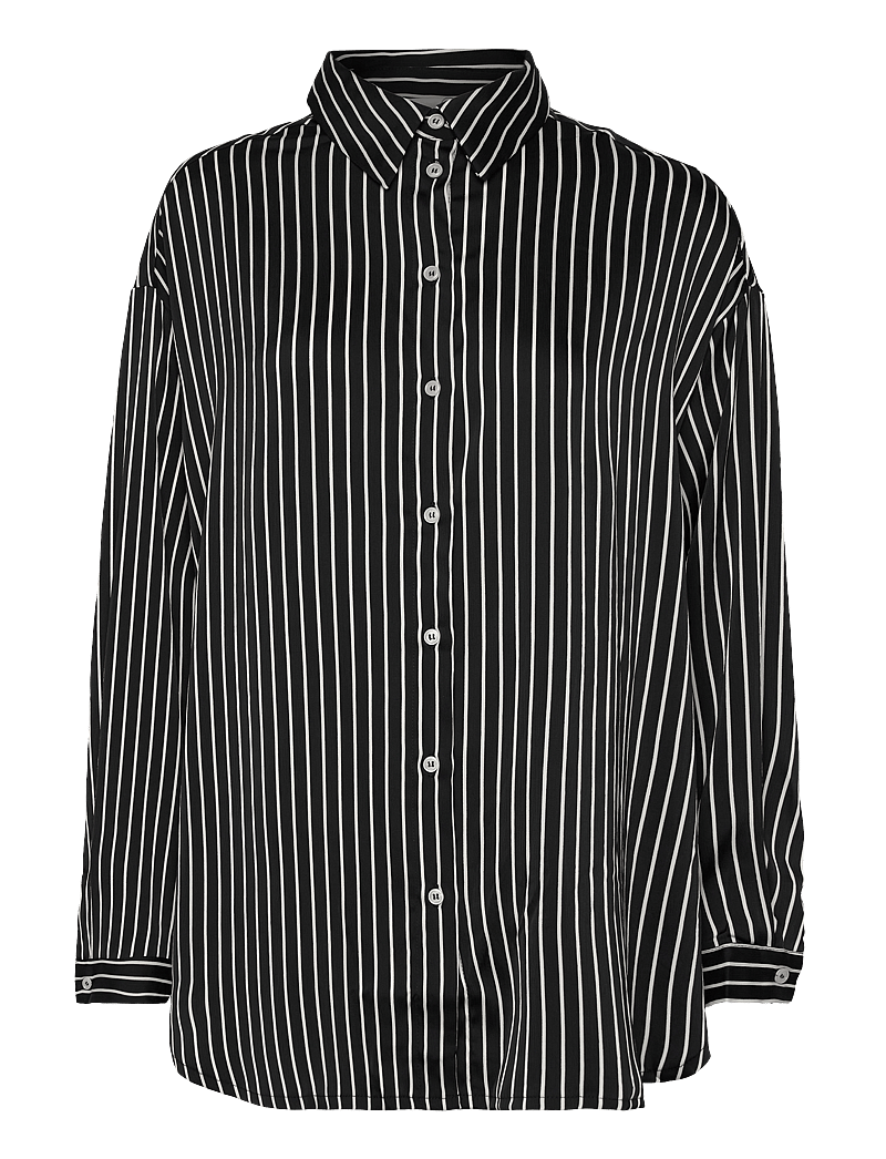 Noella - Suri Shirt - långärmade skjortor - taya black stripe - 0