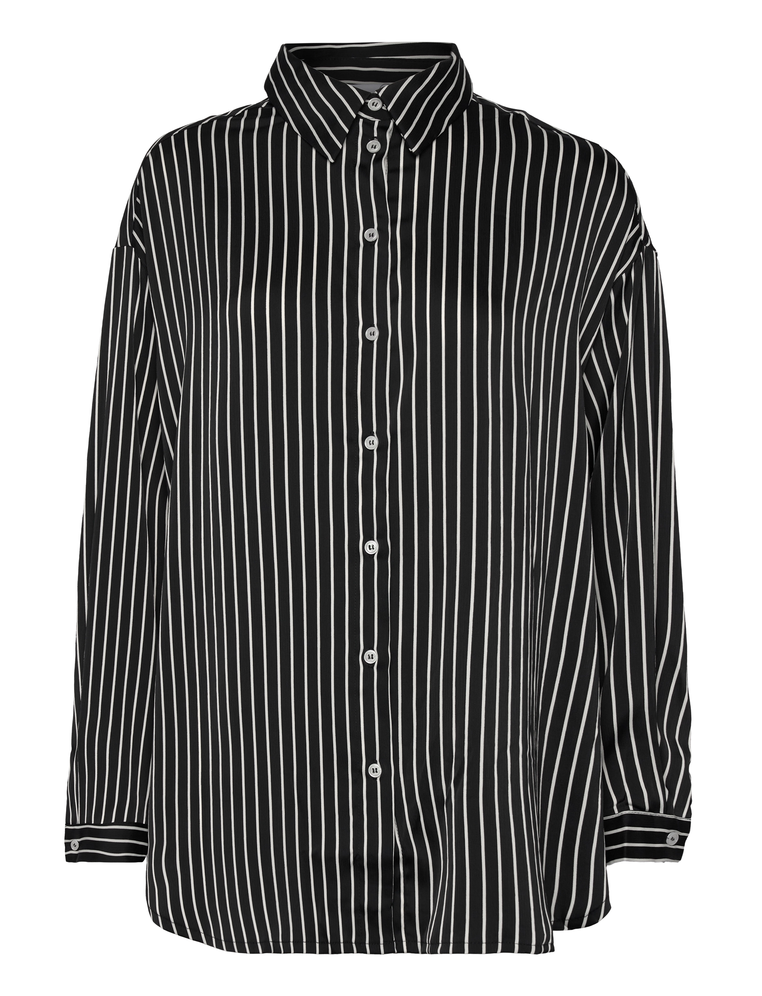 Noella - Suri Shirt - pitkähihaiset kauluspaidat - taya black stripe - 0