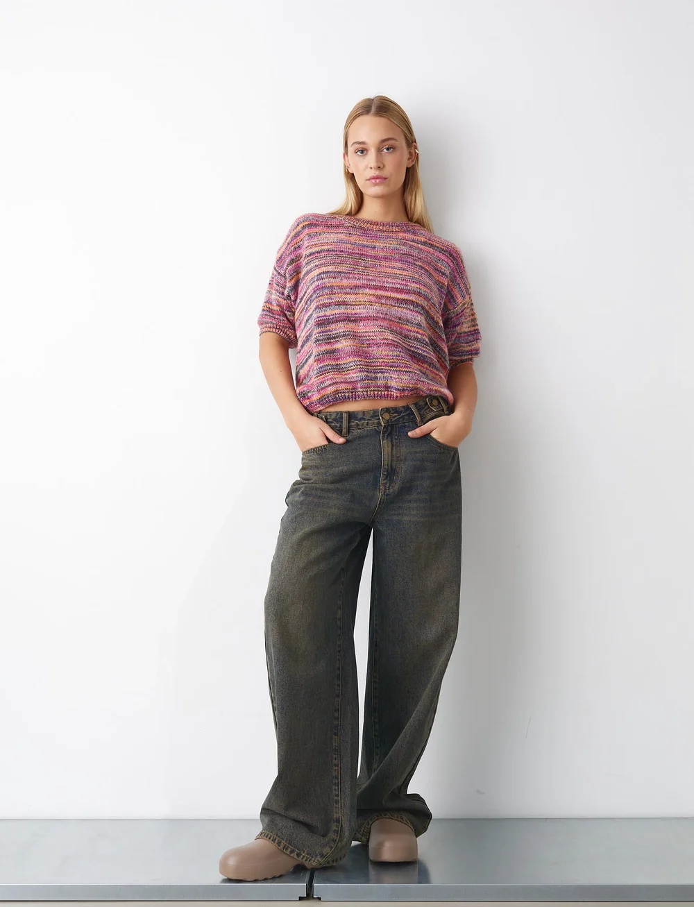 Noella - Jolie Jeans - hosen mit weitem bein - worn blue wash - 0