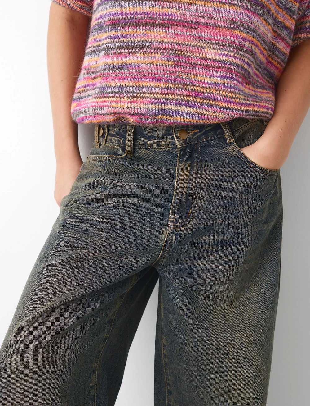 Noella - Jolie Jeans - hosen mit weitem bein - worn blue wash - 4