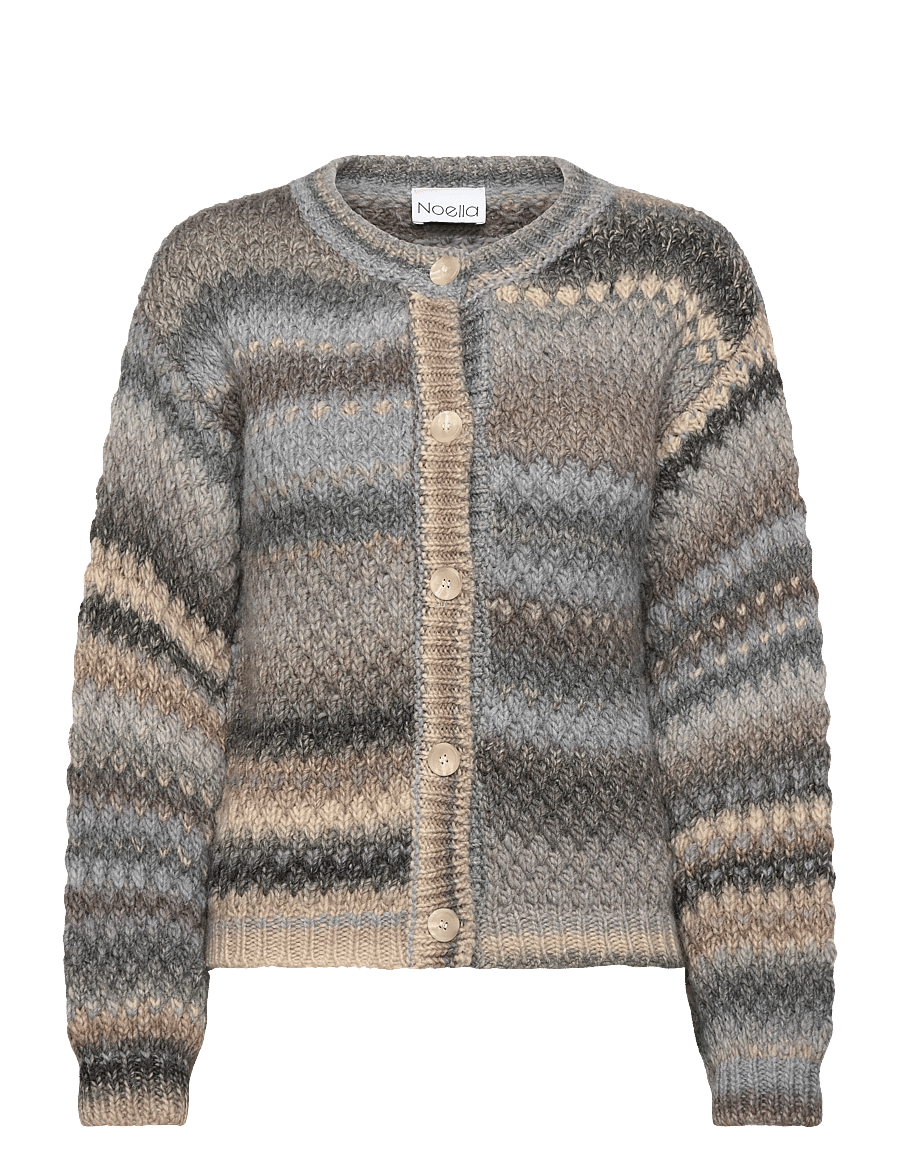 Noella - Kae Knit Cardigan - gebreide vesten - light grey mix - 1