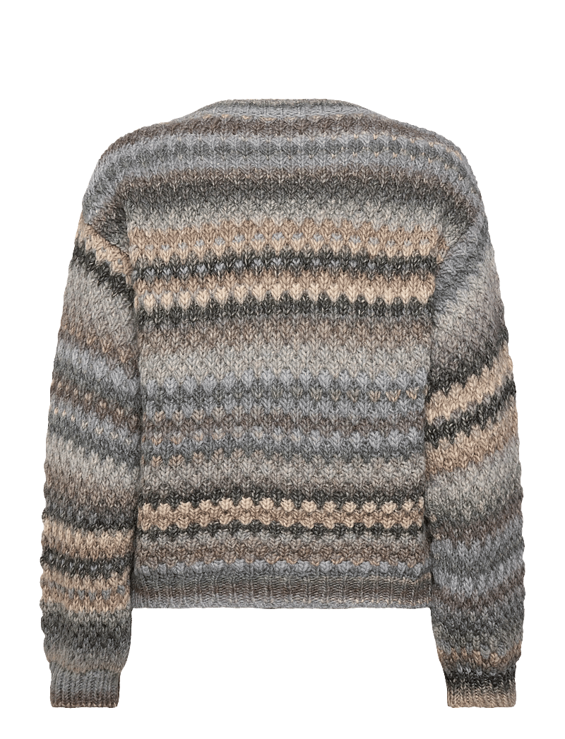 Noella - Kae Knit Cardigan - cardigans - light grey mix - 2