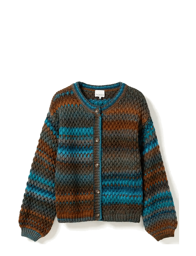 Noella - Kae Knit Cardigan - cardigans - turqouise brown mix - 0